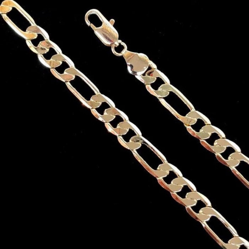 18k Gold Filled 7mm Figaro Chain